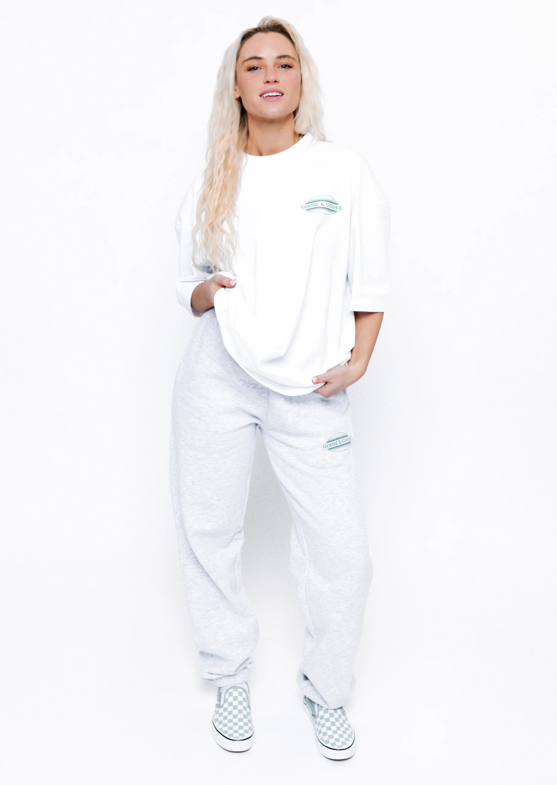 L&L Oval Printed Joggers - Ash Grey - Image 6