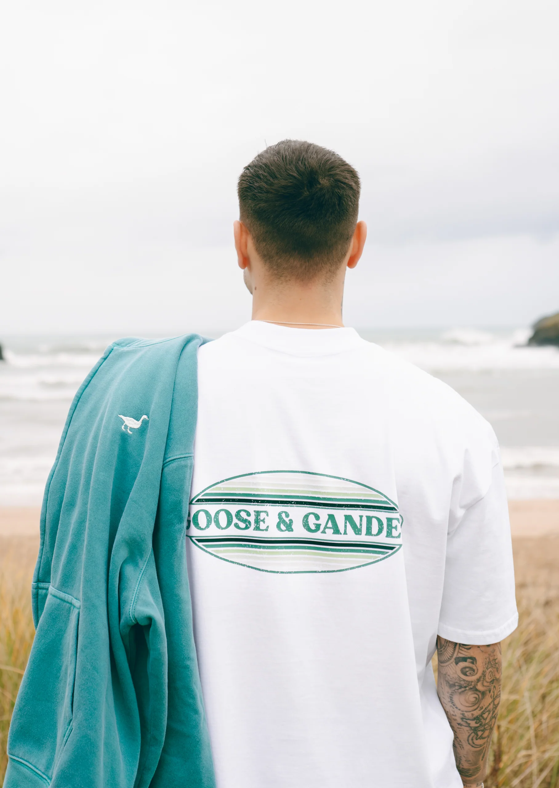 L&L Oval Printed Tee - White