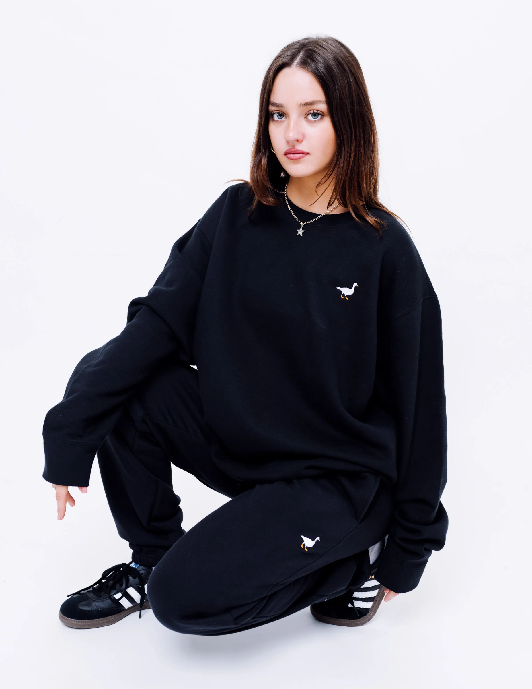 Premium Goose Sweatshirt - Black - Image 2