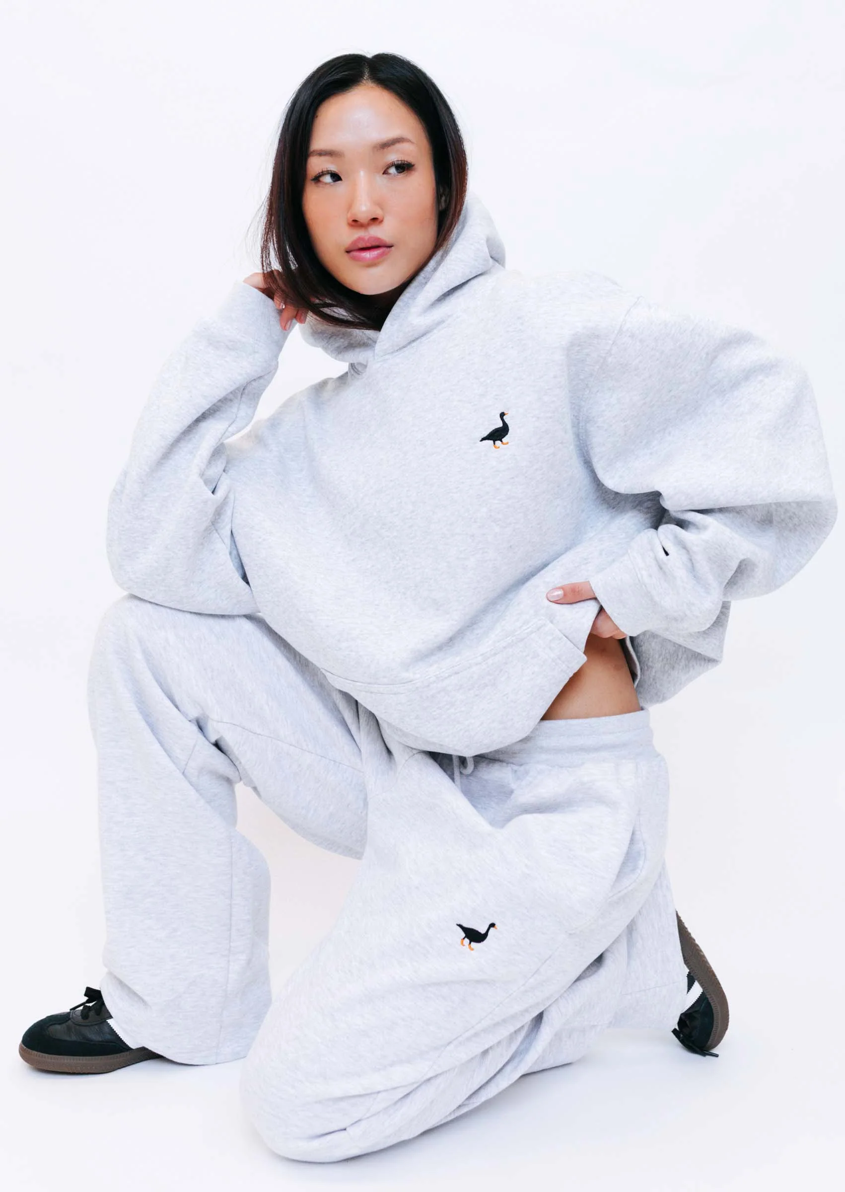 Straight Leg Goose Joggers - Grey - Image 6
